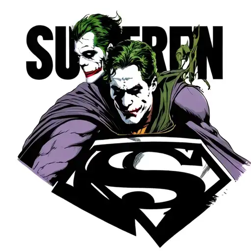 Superman Vs The Joker With The Choice In Text