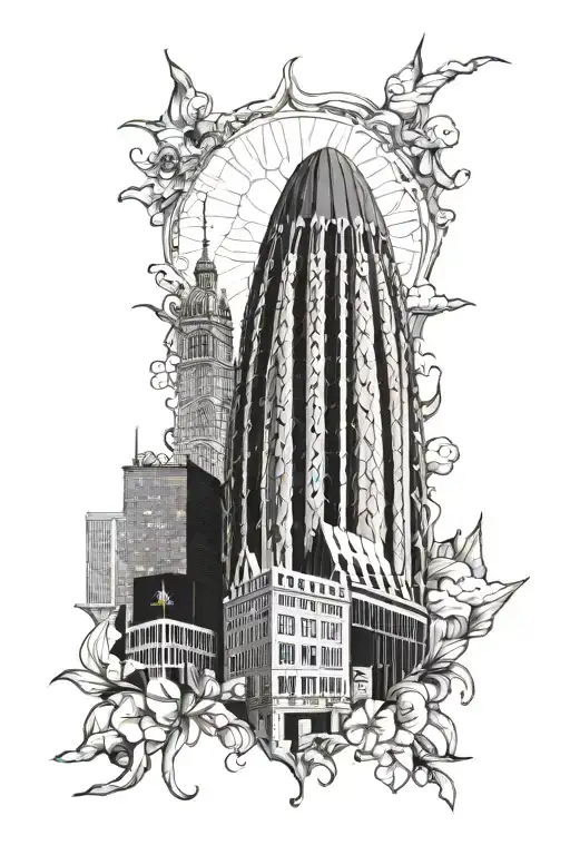The Gherkin And Surrounding Buildings