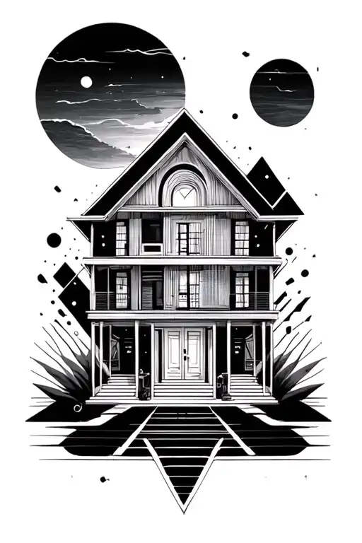 Geometric Design Incorporating House Music