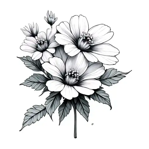 Forgetmenot Flower With Sacred Geometry