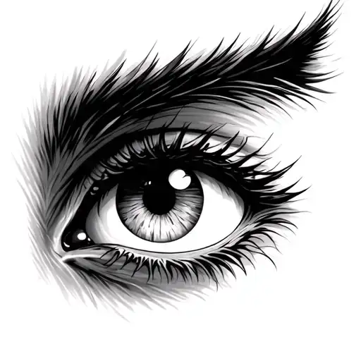 Protective Eye With Spitz Silhouette Inside