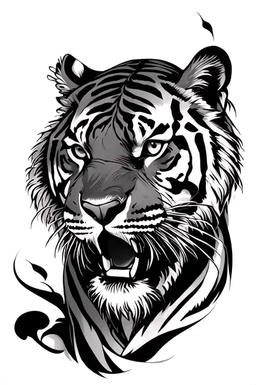 A Tiger Hunting Animals