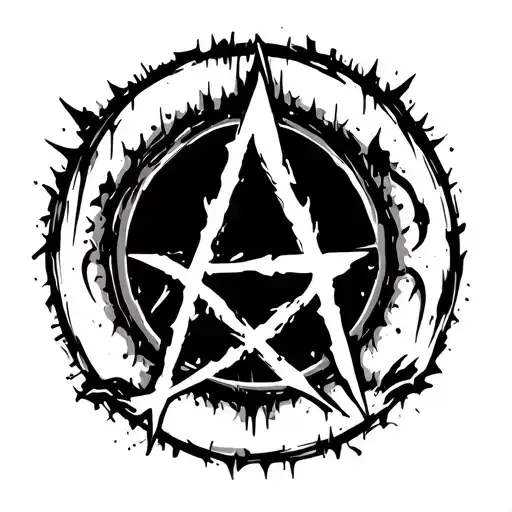 Anarchy Sign Tatoo In Graphity Style