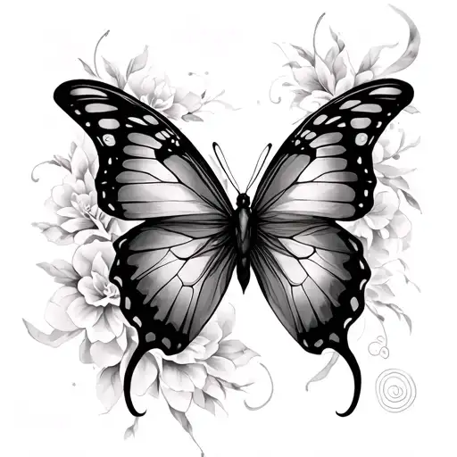 Butterfly With Prenon Elya Above Calligraphy