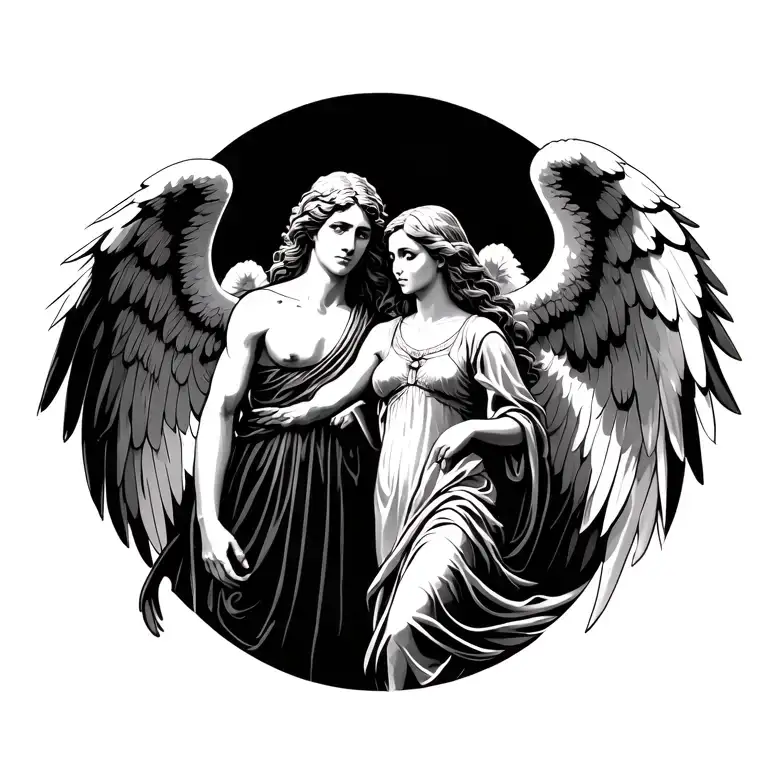 Two Guardian Angels One Male One Female