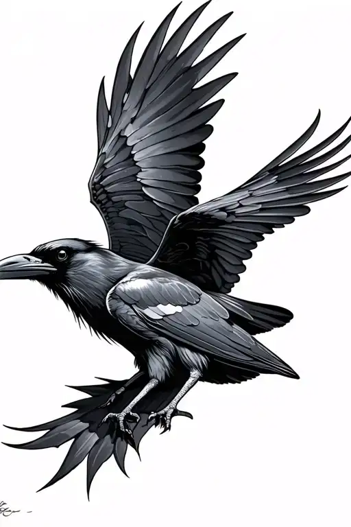 Raven Flying