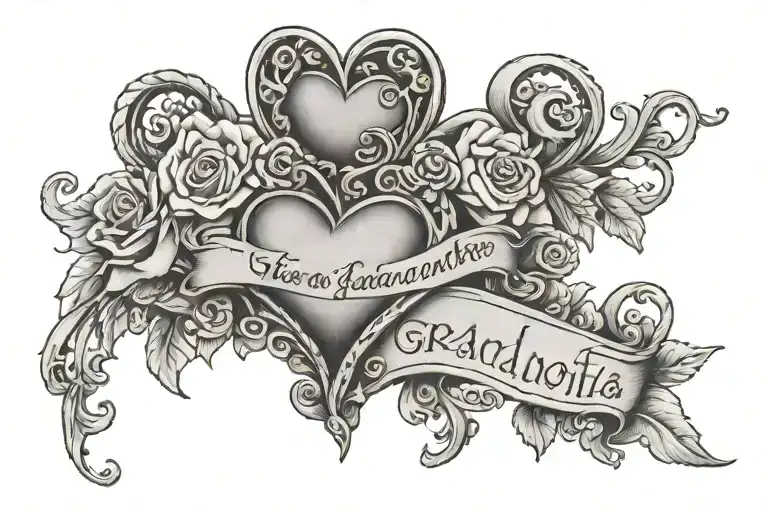 Heart With The Name Of My Grandmother Diana And My Grandfather Renato