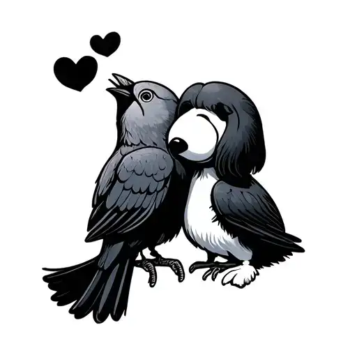 Snoppy And Bird Holding