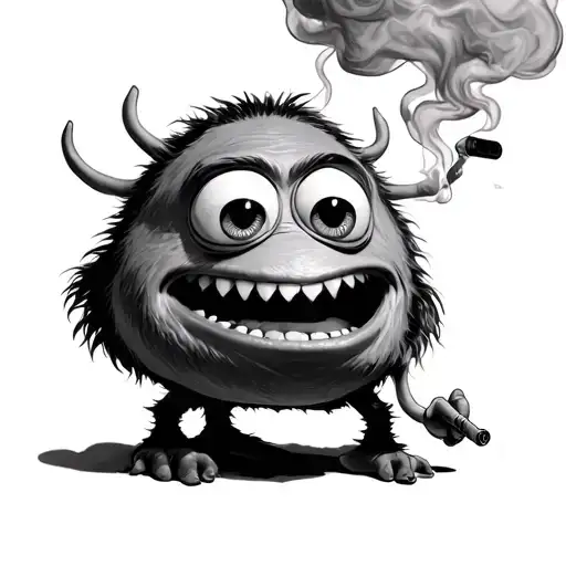 Mike Wazowski Smoking Blunt