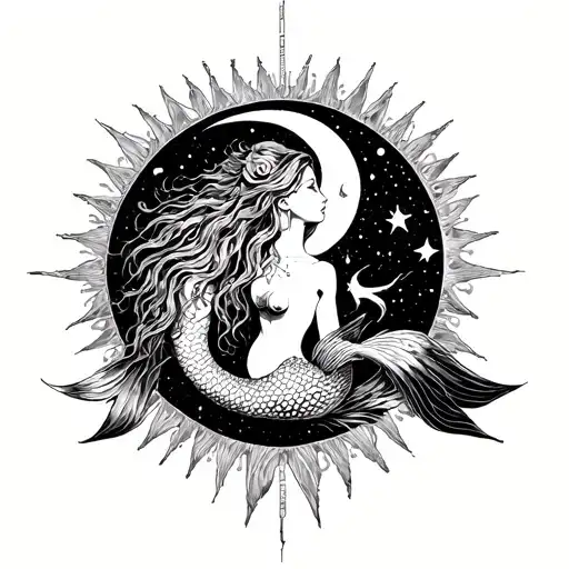 Celestial Mermaid Sun Moon Spiritual Mechanical The Voidz Music