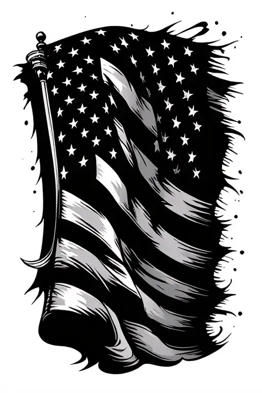 American Flag Waving