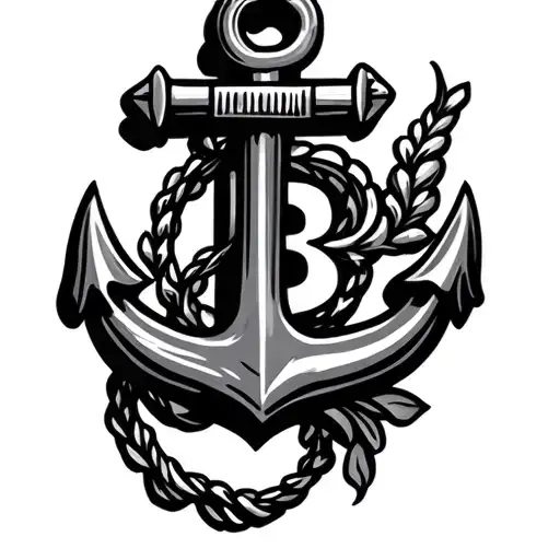 Anchor With A B On It
