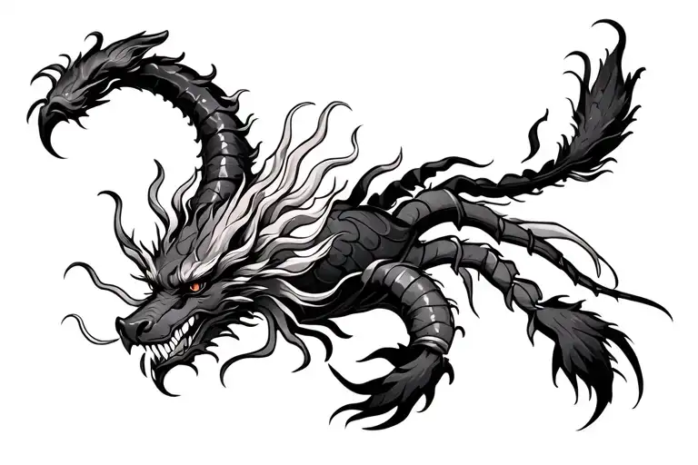 A Chinese Dragon In The Shape Of The Scorpio Symbol