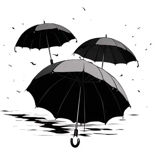 Minimal Umbrellas Flying
