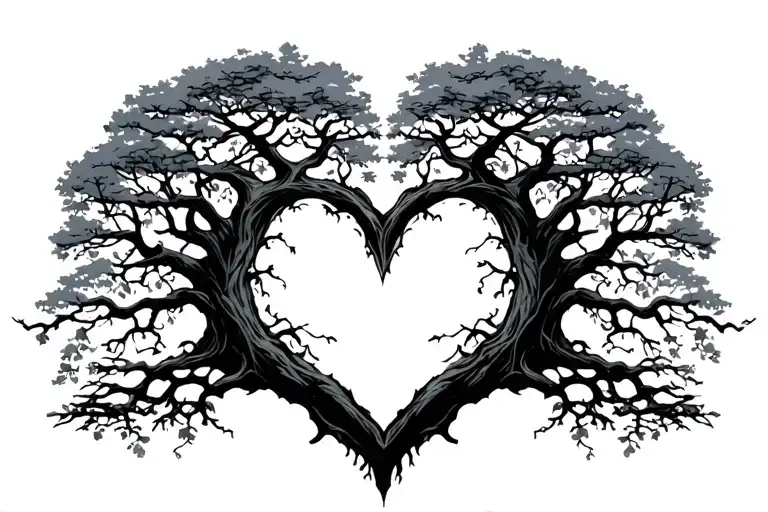 Heart And Tree For A Guy