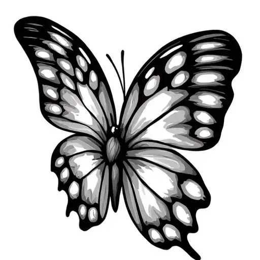A Butterfly With A Dog Paw Print Pattern