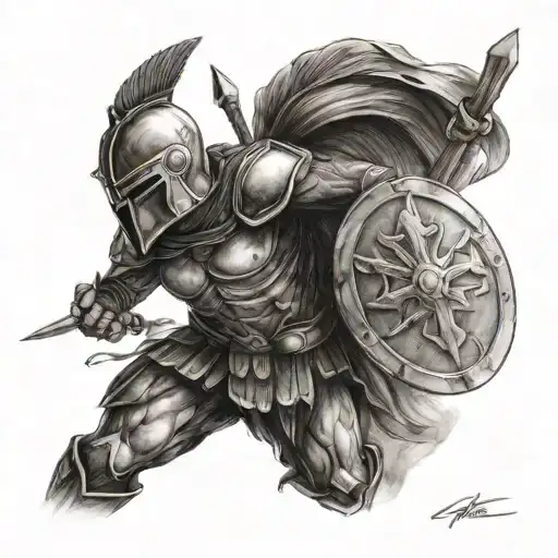 Spartan Warrior Battling