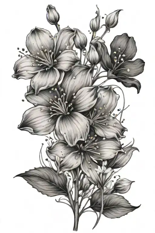 Cosmos And Lilly Of The Valley Flowers