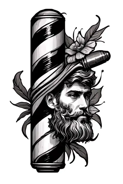 Urban Themed Barber Pole