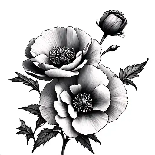 Carnation And Poppy