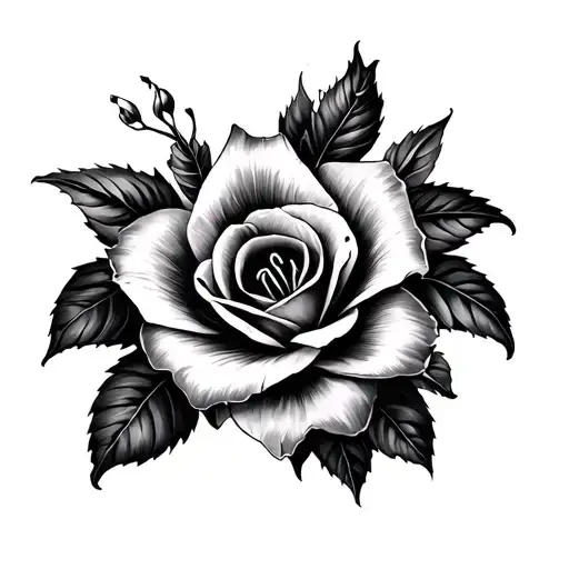 Lily And Rose Outline