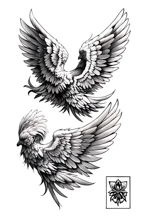 Wings Spread On Back