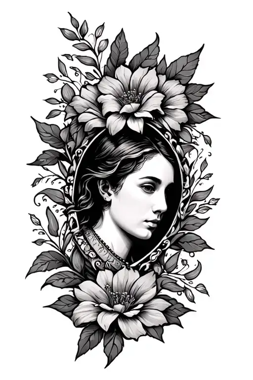 Simple Memorial Tattoo Design Combining