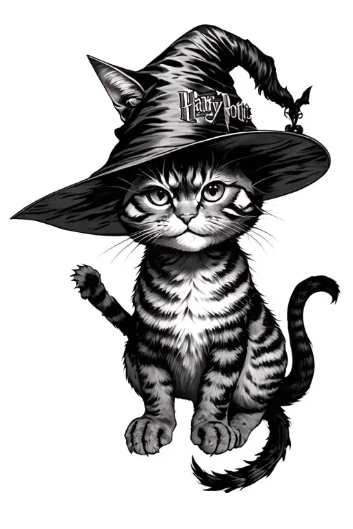 Harry Potter Cheshire Cat Wearing Sorting Hat