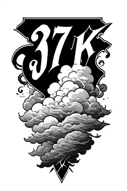 Klifford 37K Name With Lighting And Big Clouds