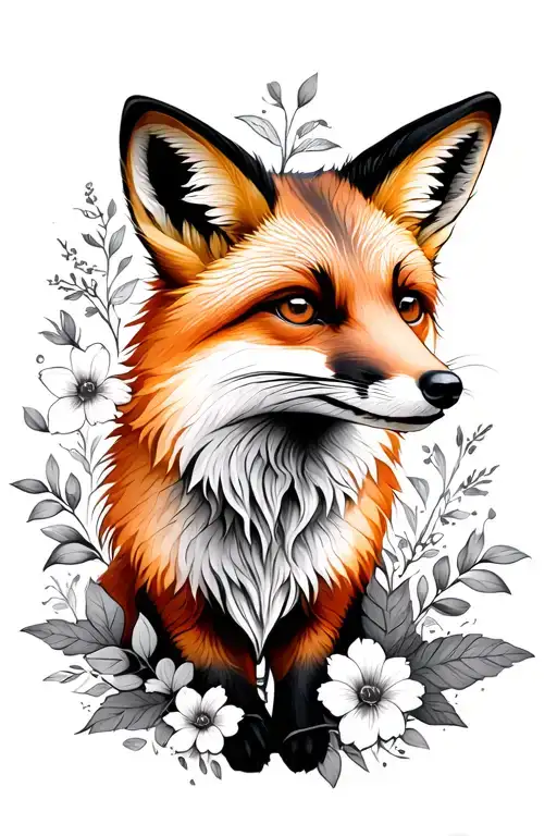 Fox And Flowers