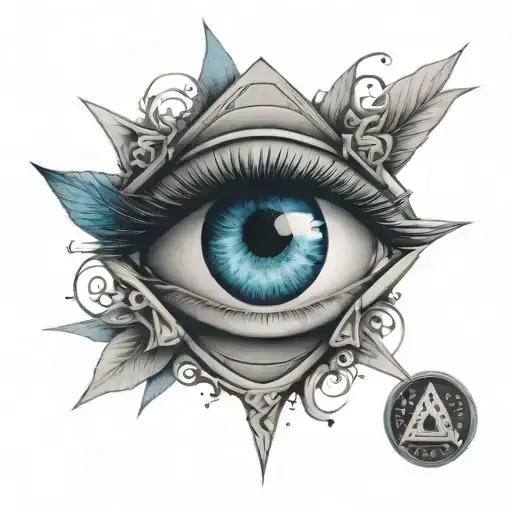 Blue Illuminati Eye