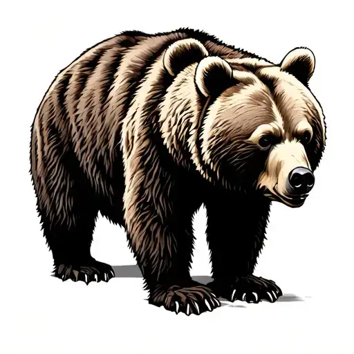 Standing Grizzly Bear Graphic