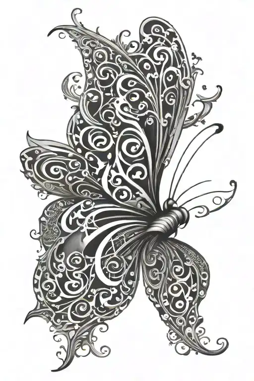 Minimalist Butterfly With Letters Ygk In The Wings