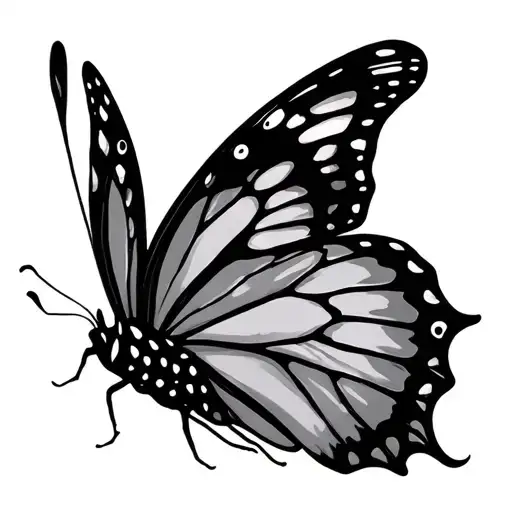 Semicolon Butterfly Emerging