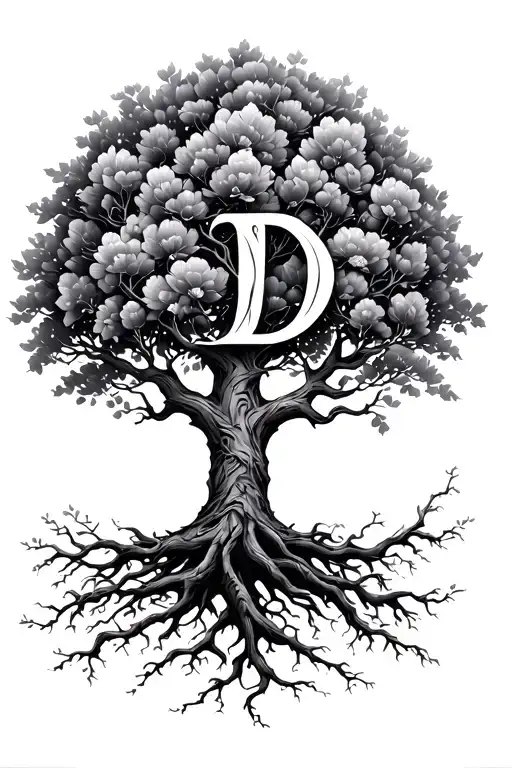 Tree Of Life With 3 Letters D