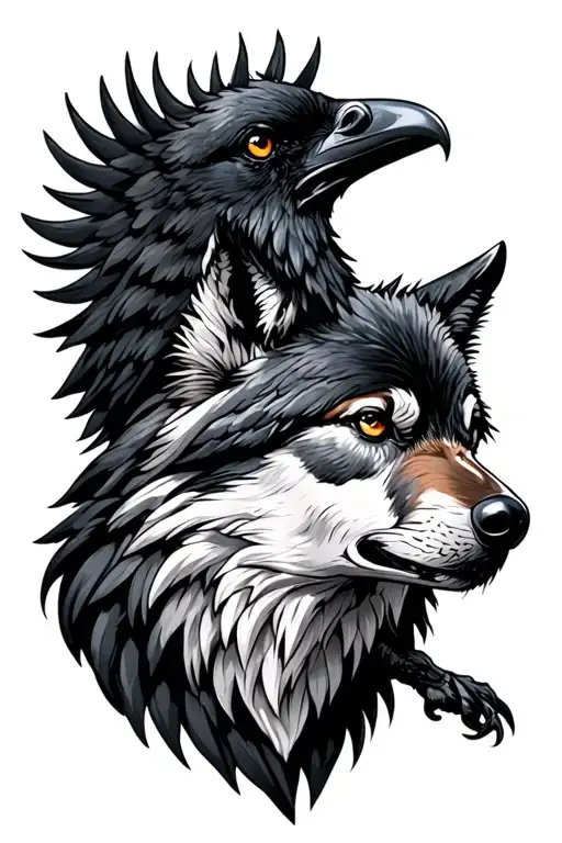 Wolf And Raven