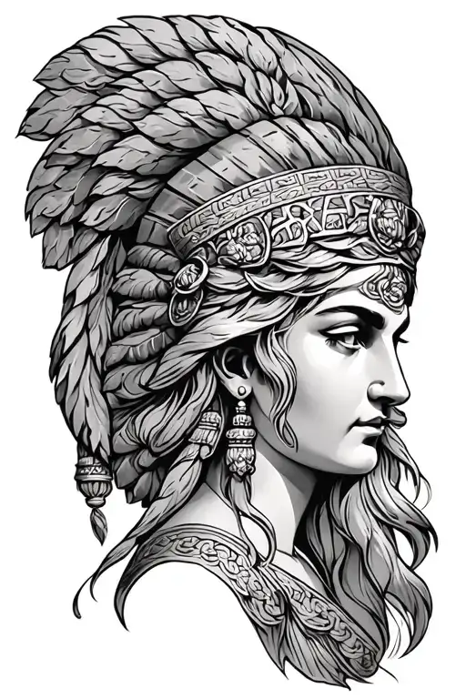 Greek Goddess Athena Portrait