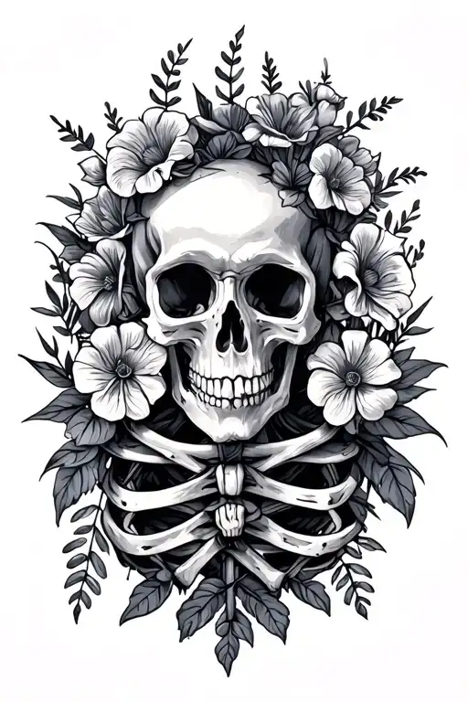 Full Skelton With Bouquet
