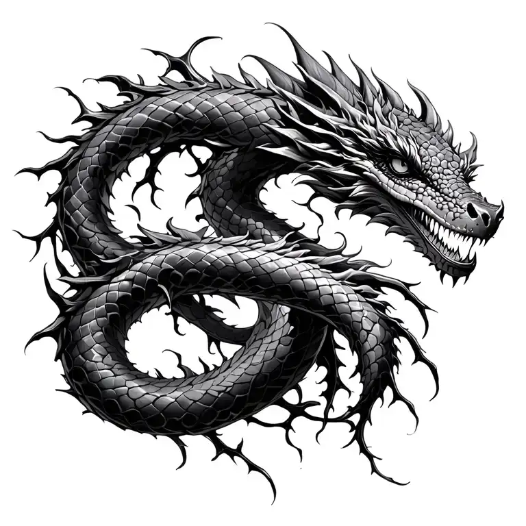 Dragon Snake Thorns Vines