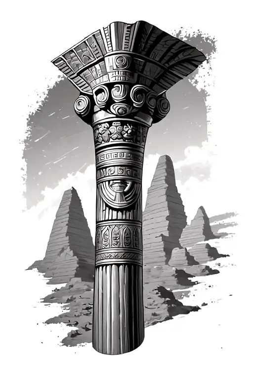 Egyptian Column Pillar