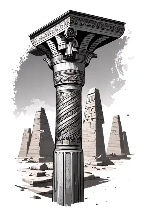 Egyptian Column Pillar
