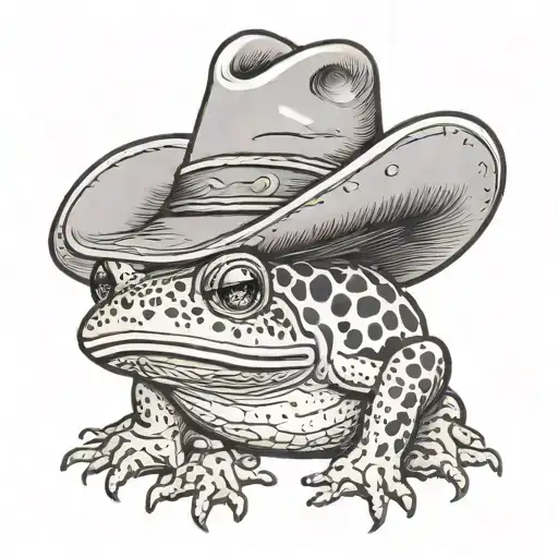 Toad Wearing A Cowboy Hat With A Tomato