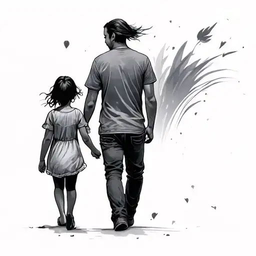 Father Daughter Walking