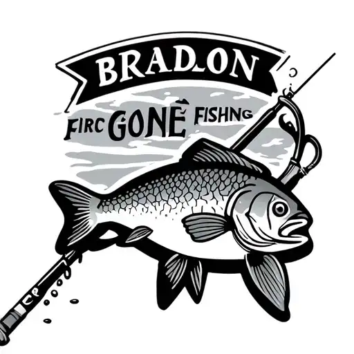Text Saying Bradon Gone Fishing With A Fish And Pole