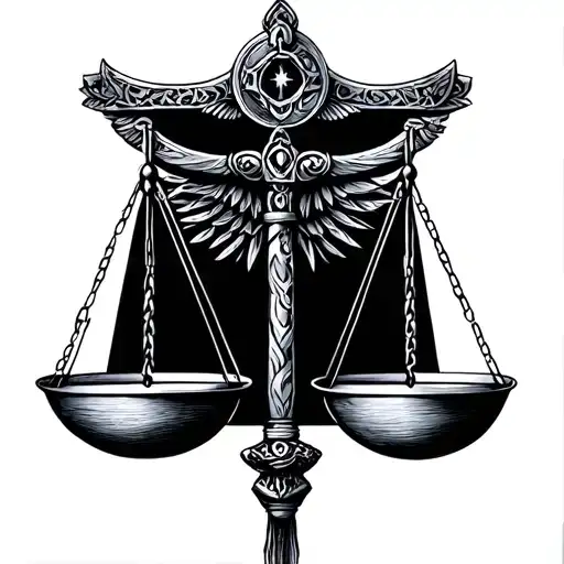 Libra Scales With Esoteric Elements For Osiris