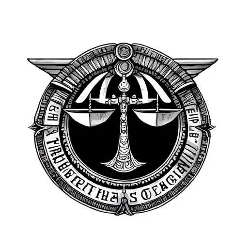 Libra Scales With Esoteric Ties To Osiris With A Base To Cover Up Writing