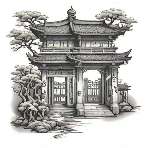 Japenese Gates Traditional Style