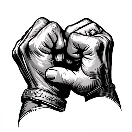 Two Fists Colliding Each Other Resembling Strength Humility And Purpose