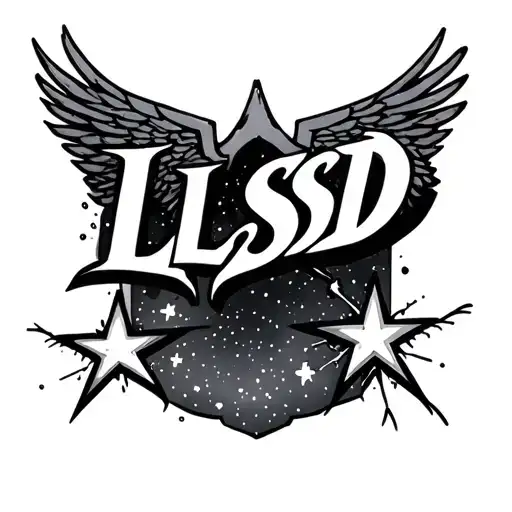 Heaven Gates With Shooting Stars And The Letters Llsd