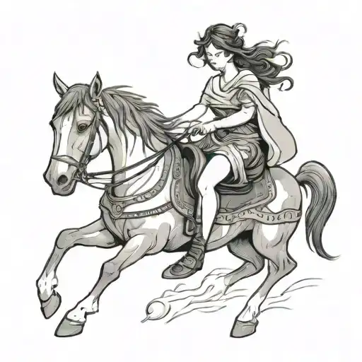 Small Crying Woman Riding